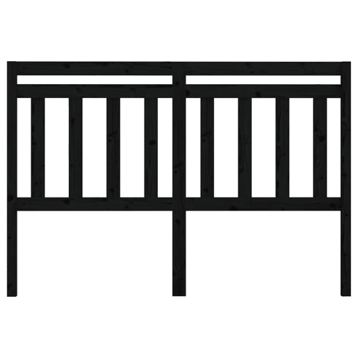 Cabeceira - Cabeceira de cama 146x4x100 cm pinho maciço preto