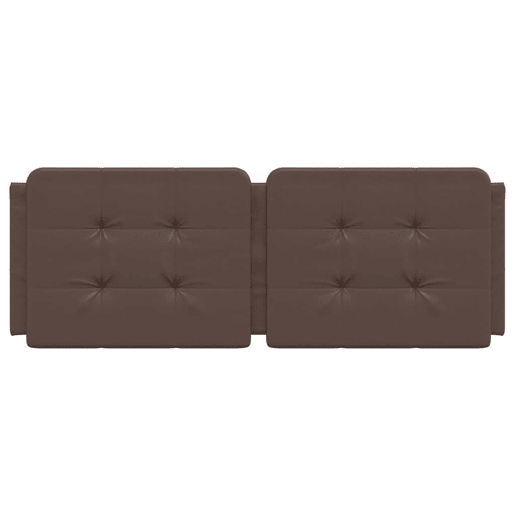 Almofadão de Cabeceira - Cabeceira de cama 120 cm couro artificial castanho