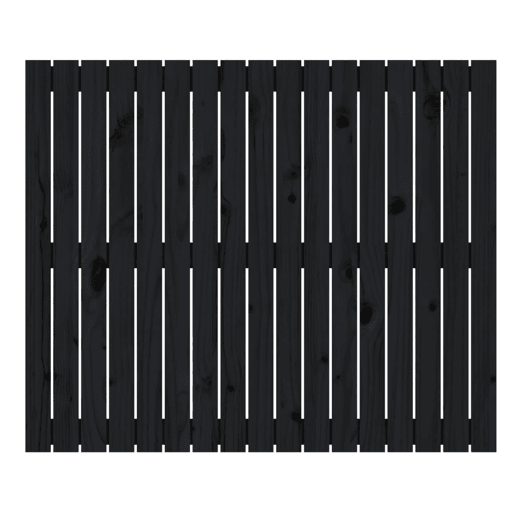Cabeceira - Cabeceira de cama de parede 108x3x90 cm madeira de pinho maciça preto