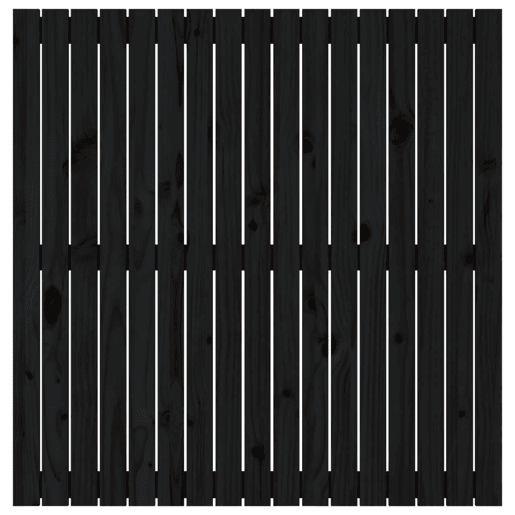 Cabeceira - Cabeceira de cama de parede 108x3x110 cm madeira de pinho maciça preto