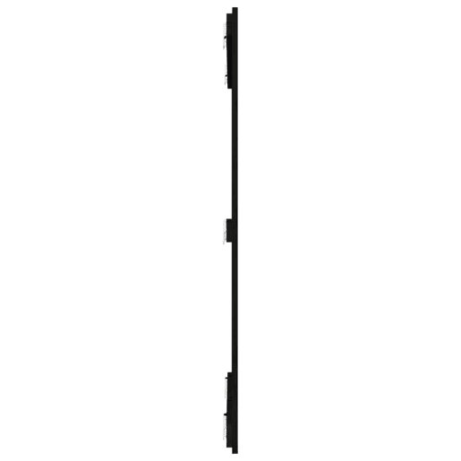 Cabeceira - Cabeceira de cama de parede 108x3x110 cm madeira de pinho maciça preto