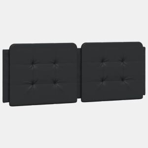 Almofadão de Cabeceira - Cabeceira de cama 140 cm couro artificial preto