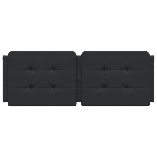 Almofadão de Cabeceira - Cabeceira de cama 140 cm couro artificial preto