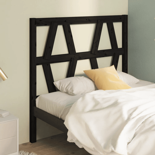 Cabeceira - Cabeceira de cama 96x4x100 cm pinho maciço preto