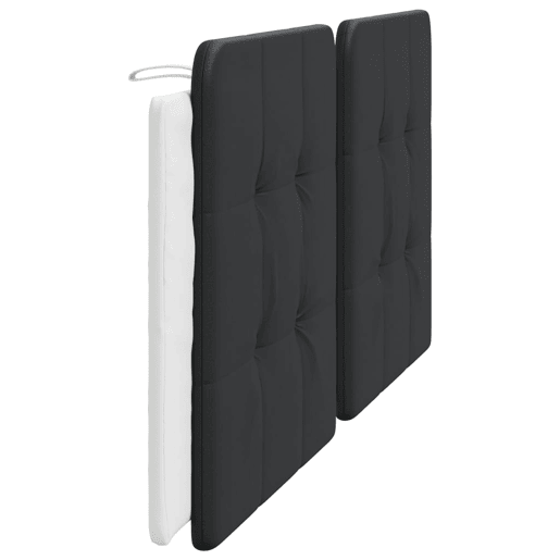 Almofadão de Cabeceira - Cabeceira de cama 200 cm couro artificial preto e branco