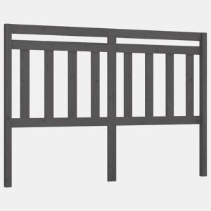 Cabeceira - Cabeceira de cama 126x4x100 cm pinho maciço cinzento