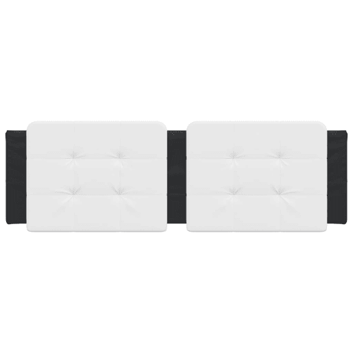 Almofadão de Cabeceira - Cabeceira de cama 160 cm couro artificial branco e preto