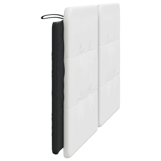 Almofadão de Cabeceira - Cabeceira de cama 160 cm couro artificial branco e preto