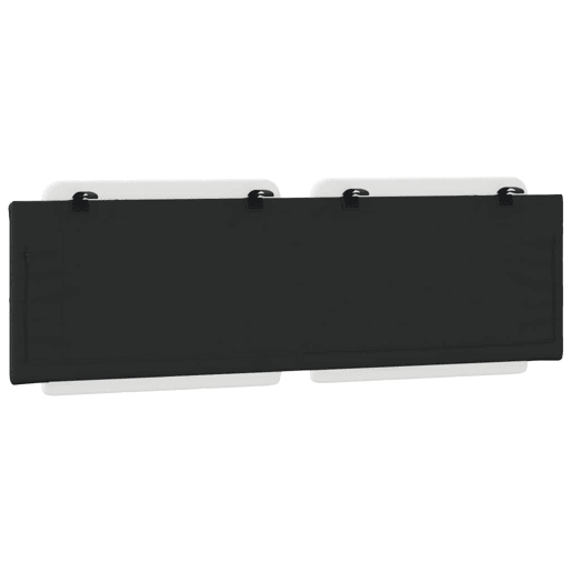 Almofadão de Cabeceira - Cabeceira de cama 160 cm couro artificial branco e preto