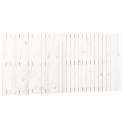 Cabeceira - Cabeceira de cama de parede 185x3x90 cm madeira de pinho maciça branco