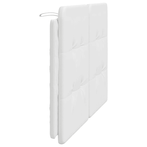 Almofadão de Cabeceira - Cabeceira de cama 120 cm couro artificial branco