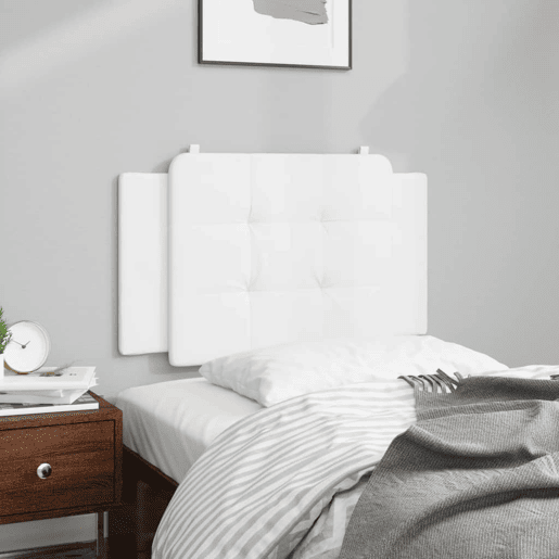 Almofadão de Cabeceira - Cabeceira de cama 90 cm couro artificial branco