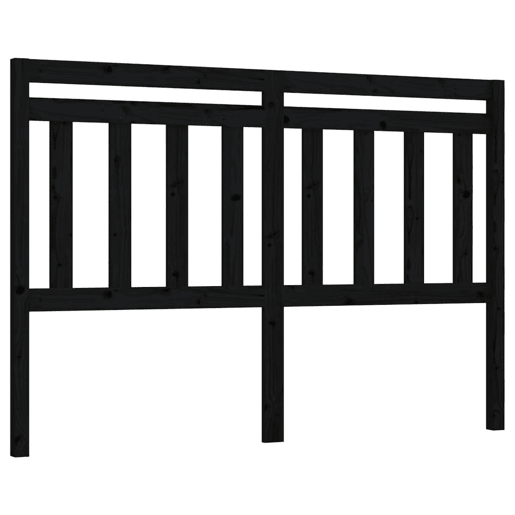 Cabeceira - Cabeceira de cama 126x4x100 cm pinho maciço preto