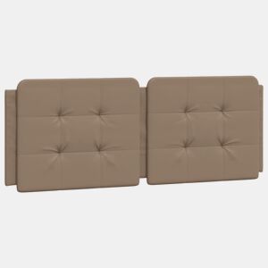 Almofadão de Cabeceira - Cabeceira de cama 140 cm couro artificial cappuccino