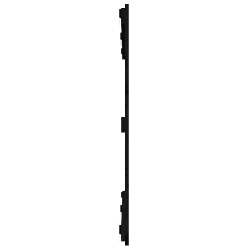 Cabeceira - Cabeceira de cama de parede 127,5x3x90 cm madeira de pinho maciça preto