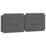 Almofadão de Cabeceira - Cabeceira de cama 120 cm couro artificial cinzento