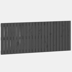 Cabeceira - Cabeceira de cama de parede 147x3x60 cm madeira de pinho maciça cinza