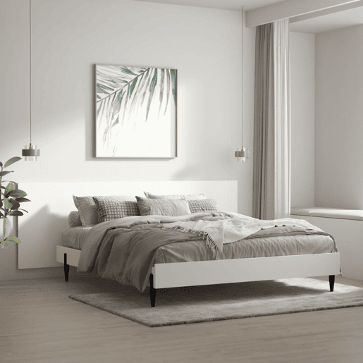 Cabeceira - Cabeceira de cama de parede 240x1,5x80 cm derivados de madeira branco