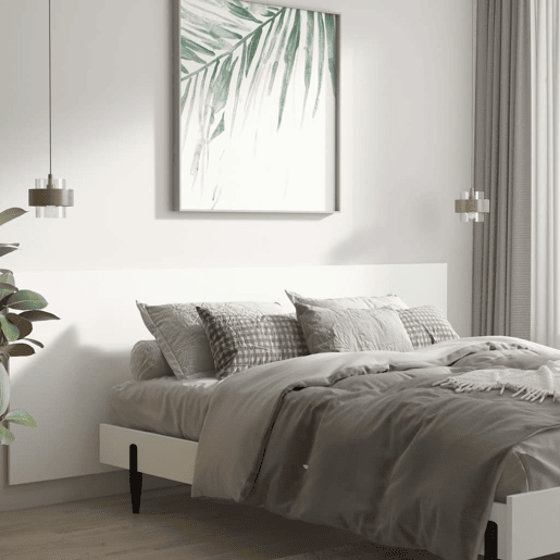 Cabeceira - Cabeceira de cama de parede 240x1,5x80 cm derivados de madeira branco