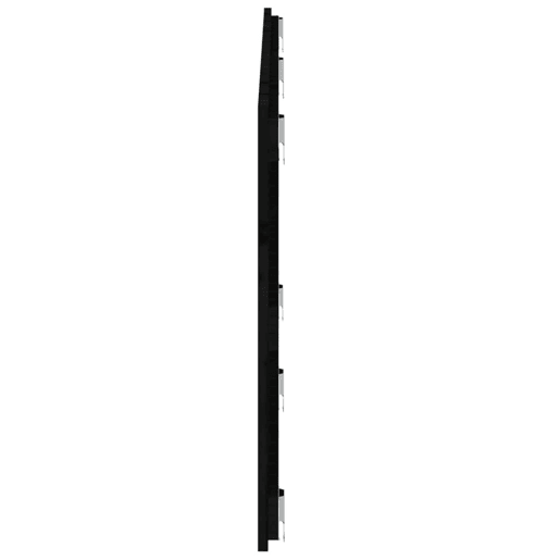 Cabeceira - Cabeceira de cama de parede 166x3x60 cm madeira de pinho maciça preto