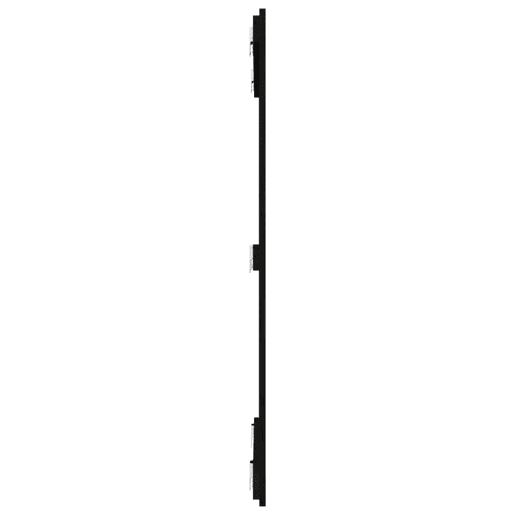 Cabeceira - Cabeceira de cama de parede 95,5x3x110 cm madeira de pinho maciça preto