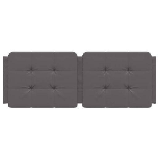 Almofadão de Cabeceira - Cabeceira de cama 140 cm couro artificial cinzento