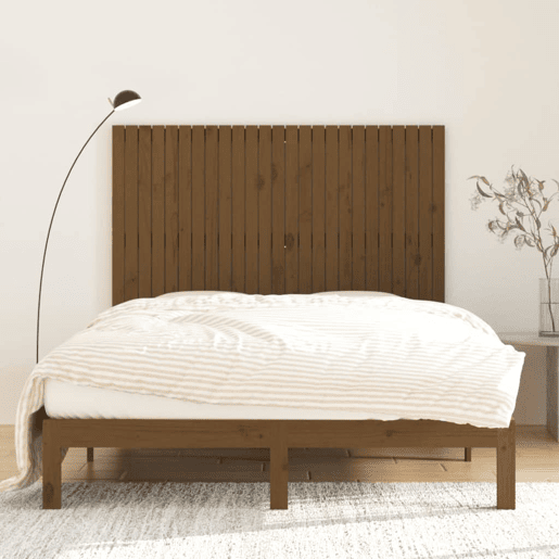 Cabeceira - Cabeceira de cama de parede 159,5x3x110 cm pinho maciço castanho-mel