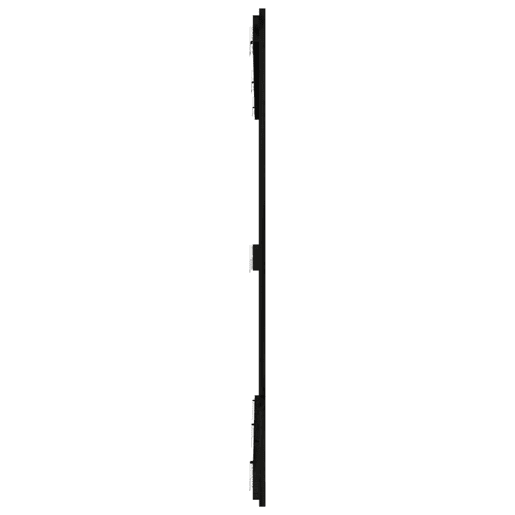 Cabeceira - Cabeceira de cama de parede 159,5x3x110cm madeira de pinho maciça preto