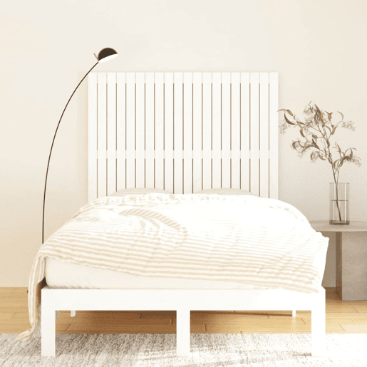 Cabeceira - Cabeceira de cama de parede 127,5x3x110 cm pinho maciço branco