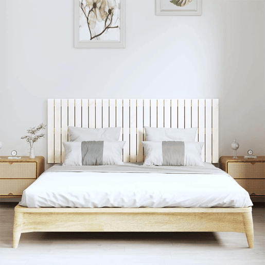 Cabeceira - Cabeceira de cama de parede 159,5x3x60 cm pinho maciço branco