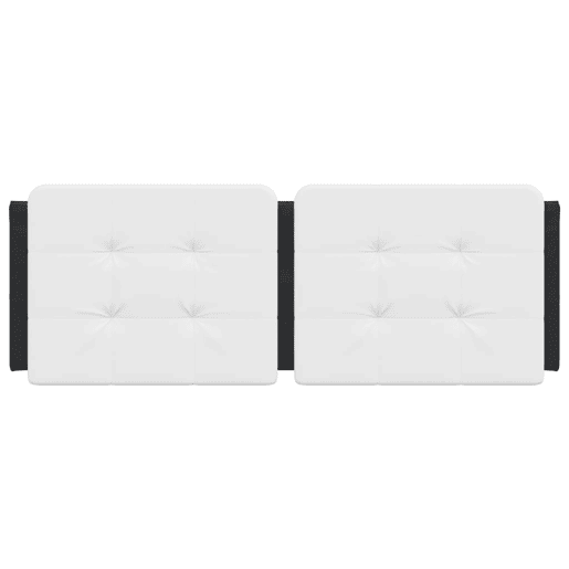 Almofadão de Cabeceira - Cabeceira de cama 140 cm couro artificial branco e preto
