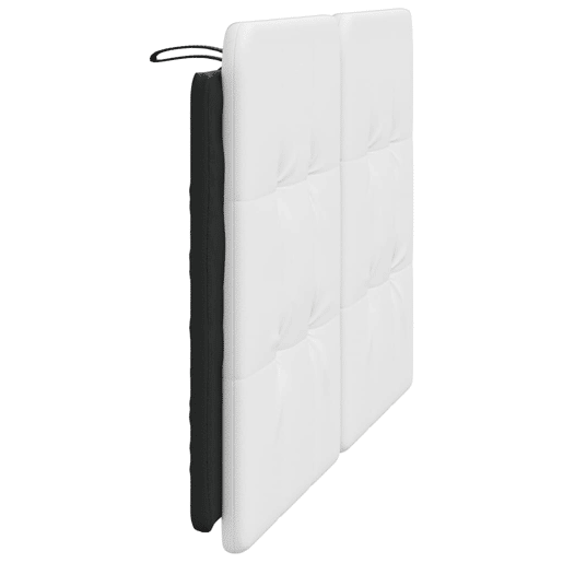 Almofadão de Cabeceira - Cabeceira de cama 140 cm couro artificial branco e preto