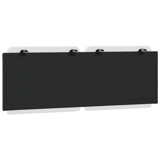 Almofadão de Cabeceira - Cabeceira de cama 140 cm couro artificial branco e preto