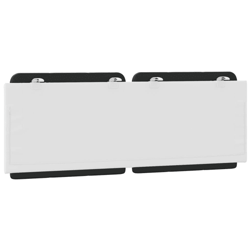 Almofadão de Cabeceira - Cabeceira de cama 140 cm couro artificial preto e branco