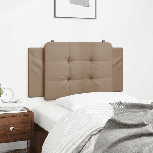 Almofadão de Cabeceira - Cabeceira de cama 100 cm couro artificial cappuccino