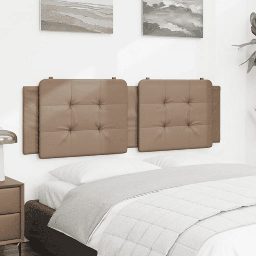 Almofadão de Cabeceira - Cabeceira de cama 160 cm couro artificial cappuccino