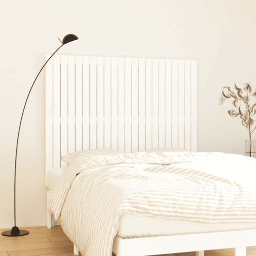 Cabeceira - Cabeceira de cama de parede 140x3x110 cm madeira de pinho maciça branco