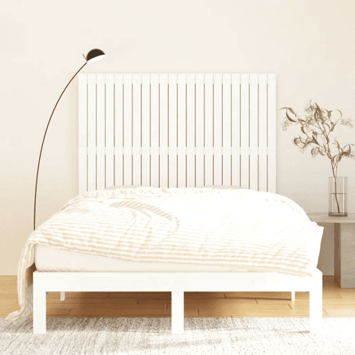 Cabeceira - Cabeceira de cama de parede 140x3x110 cm madeira de pinho maciça branco