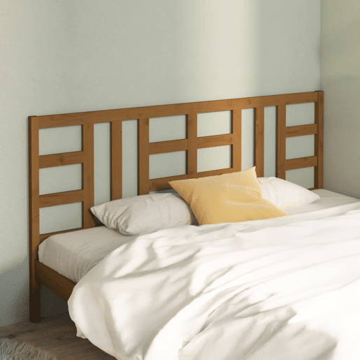 Cabeceira - Cabeceira de cama 206x4x100 cm pinho maciço castanho mel