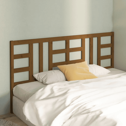 Cabeceira - Cabeceira de cama 206x4x100 cm pinho maciço castanho mel