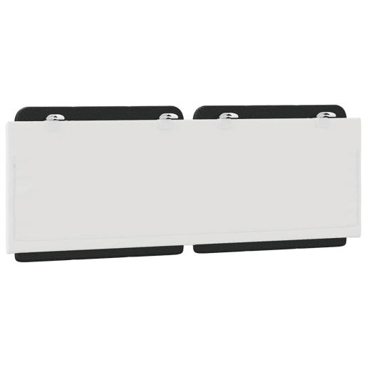 Almofadão de Cabeceira - Cabeceira de cama 120 cm couro artificial preto e branco