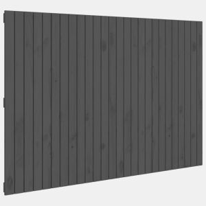 Cabeceira - Cabeceira de cama de parede 166x3x110 cm madeira de pinho maciça cinza