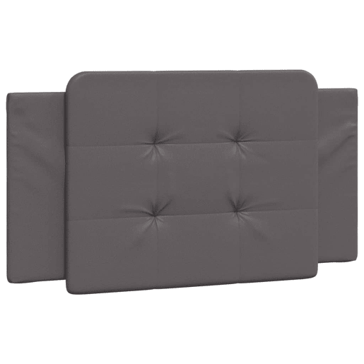 Almofadão de Cabeceira - Cabeceira de cama 100 cm couro artificial cinzento