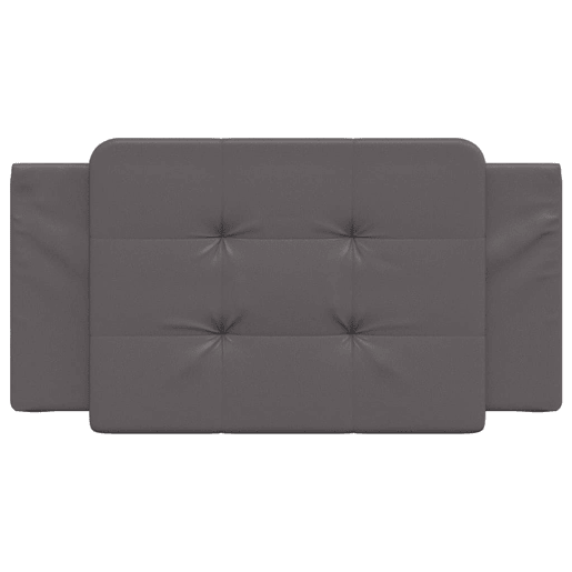 Almofadão de Cabeceira - Cabeceira de cama 100 cm couro artificial cinzento