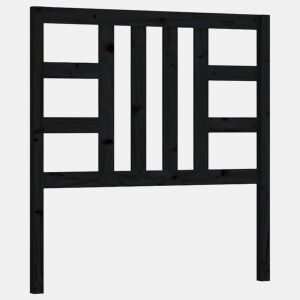 Cabeceira - Cabeceira de cama 96x4x100 cm pinho maciço preto