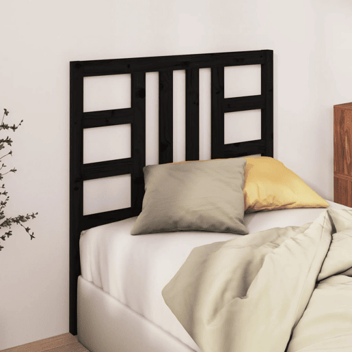 Cabeceira - Cabeceira de cama 96x4x100 cm pinho maciço preto