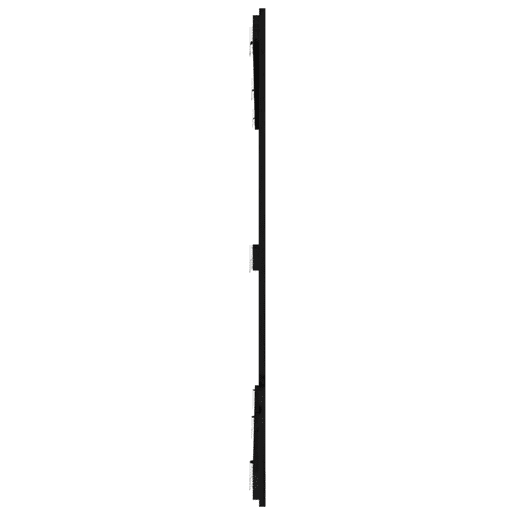 Cabeceira - Cabeceira de cama de parede 185x3x110 cm madeira de pinho maciça preto