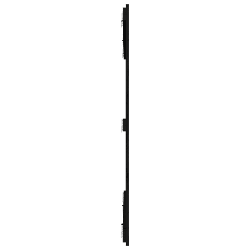 Cabeceira - Cabeceira de cama de parede 166x3x110 cm madeira de pinho maciça preto