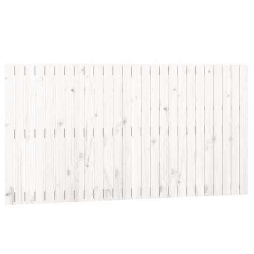 Cabeceira - Cabeceira de cama de parede 166x3x90 cm madeira de pinho maciça branco
