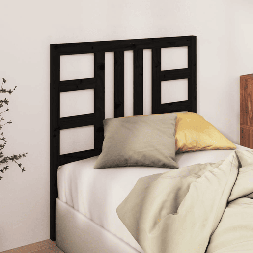 Cabeceira - Cabeceira de cama 81x4x100 cm pinho maciço preto